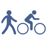 pedestrian cycle way icon